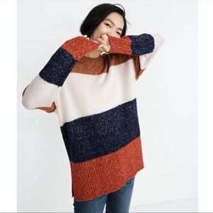 Madewell Baxter Striped Tunic Sweater in XXS